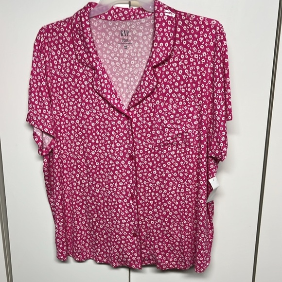 GAP Pink Notch Collar Sleep Set - Picture 4 of 6